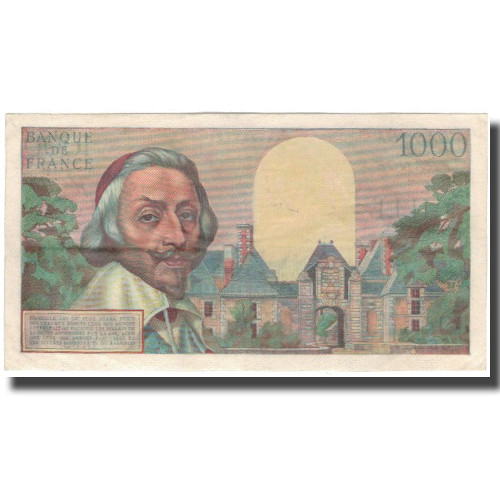 Frankreich, 1000 Francs, Richelieu, 1954, 1954-12-02, VZ, Fayette:42.9, KM:134a