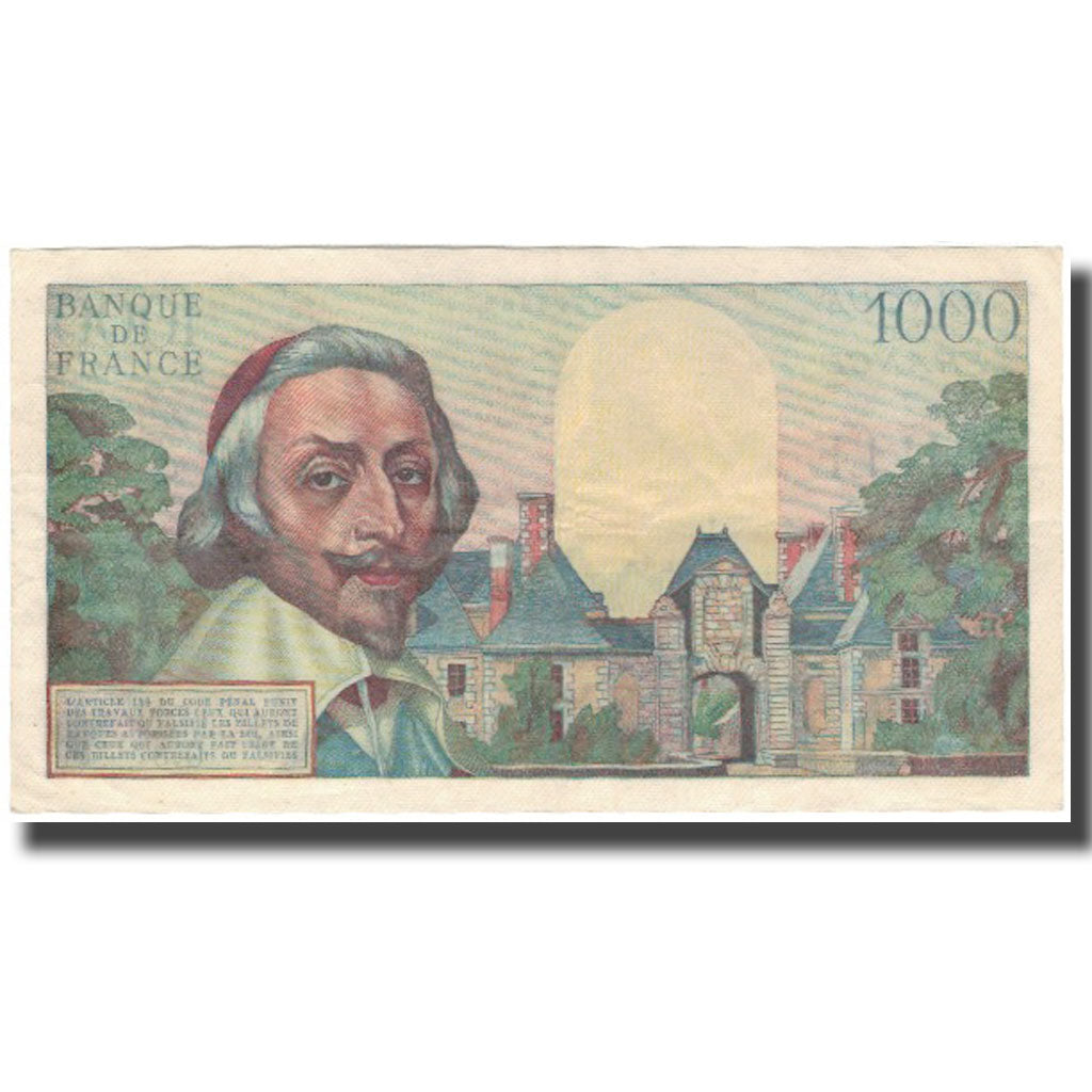 Francja, 1000 Francs, Richelieu, 1954, 1954-05-06, UNC(60-62), Fayette:42.5