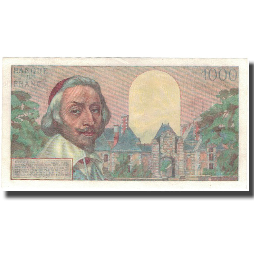 France, 1000 Francs, Richelieu, 1955, 1955-09-01, UNC(63), Fayette:42.15
