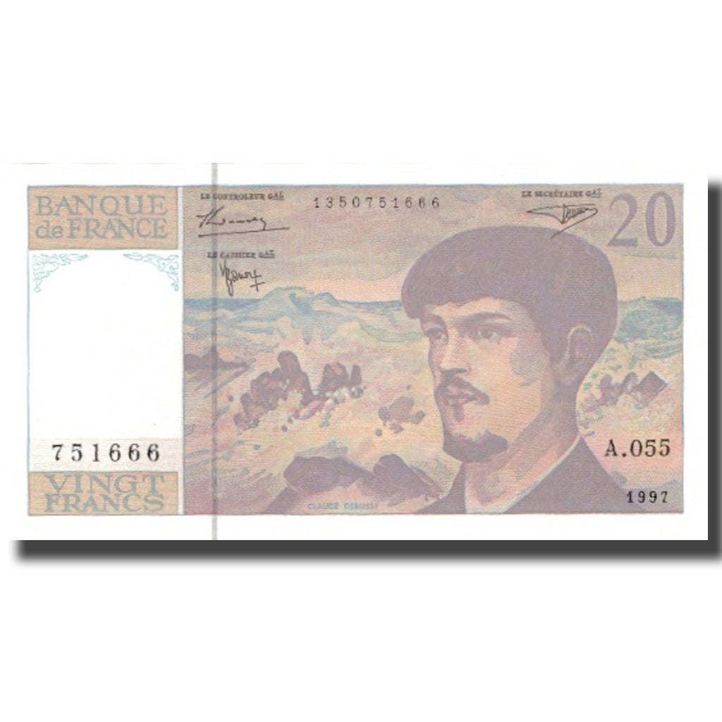 France, 20 Francs, Debussy, 1997, Undated (1997), UNC(65-70)