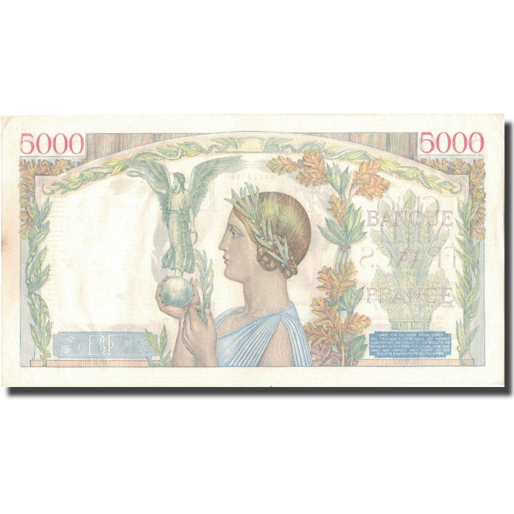 Francja, 5000 Francs, Victoire, 1940, 1940-12-19, AU(55-58), Fayette:46.17