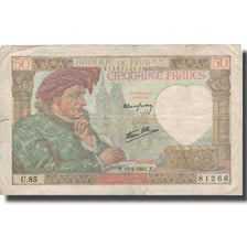 Frankreich, 50 Francs, Jacques Coeur, 1941, 1941-05-15, S, Fayette:19.11, KM:93