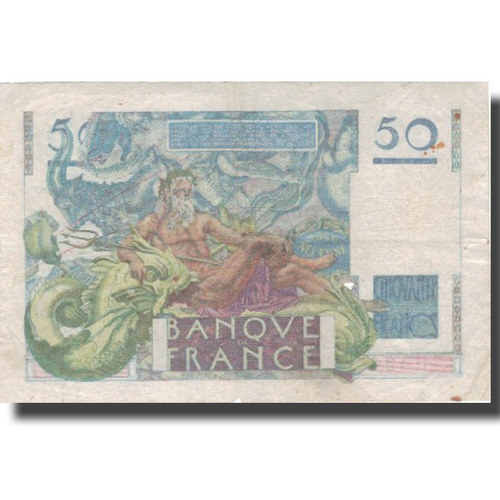 France, 50 Francs, Le Verrier, 1951, 1951-02-01, VF(20-25), Fayette:20.17