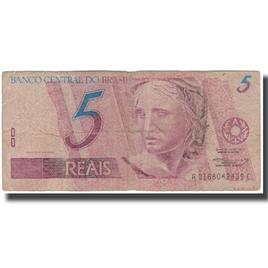 Biljet, Brazilië, 5 Reais, KM:244Aa, TB