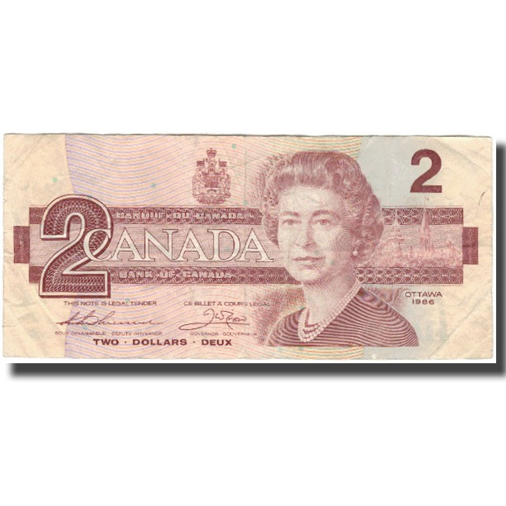 Biljet, Canada, 2 Dollars, 1986, KM:94b, TTB