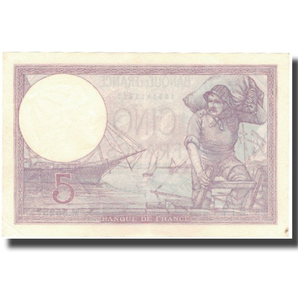 França, 5 Francs, Violet, 1933, 1933-05-26, UNC(63), Fayette:3.17, KM:72e