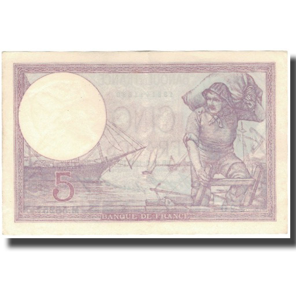 France, 5 Francs, Violet, 1933, 1933-05-26, SPL, Fayette:3.17, KM:72e
