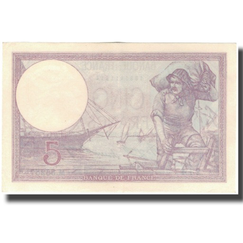 France, 5 Francs, Violet, 1933, 1933-05-26, SPL, Fayette:3.17, KM:72e