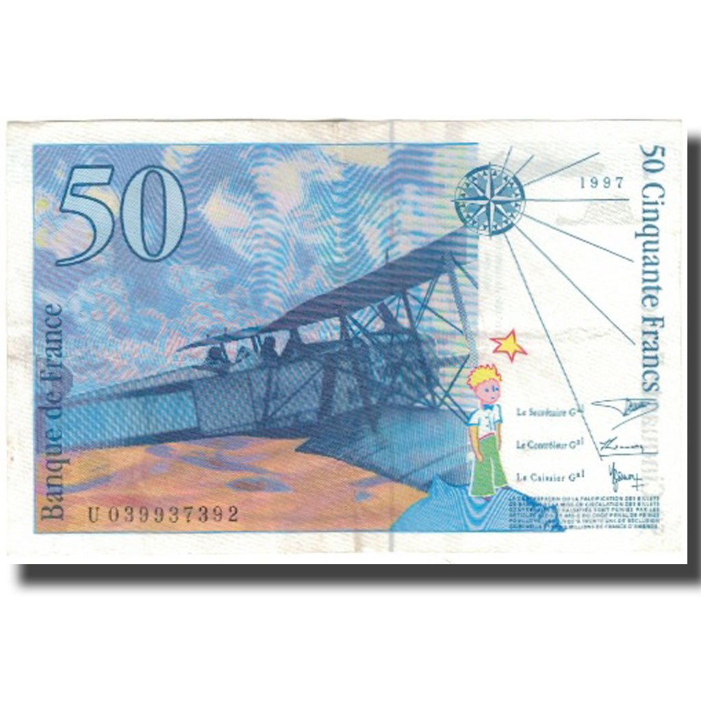 Francia, 50 Francs, St Exupéry, 1997, EBC, Fayette:73.4, KM:157Ad