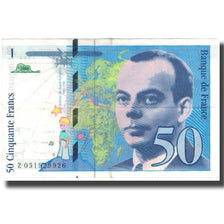Frankrijk, 50 Francs, St Exupéry, 1999, TTB+, Fayette:73.5, KM:157Ad