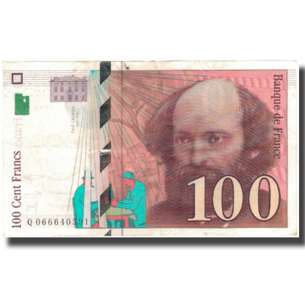 France, 100 Francs, Cézanne, 1998, TTB, Fayette:74.2, KM:158a
