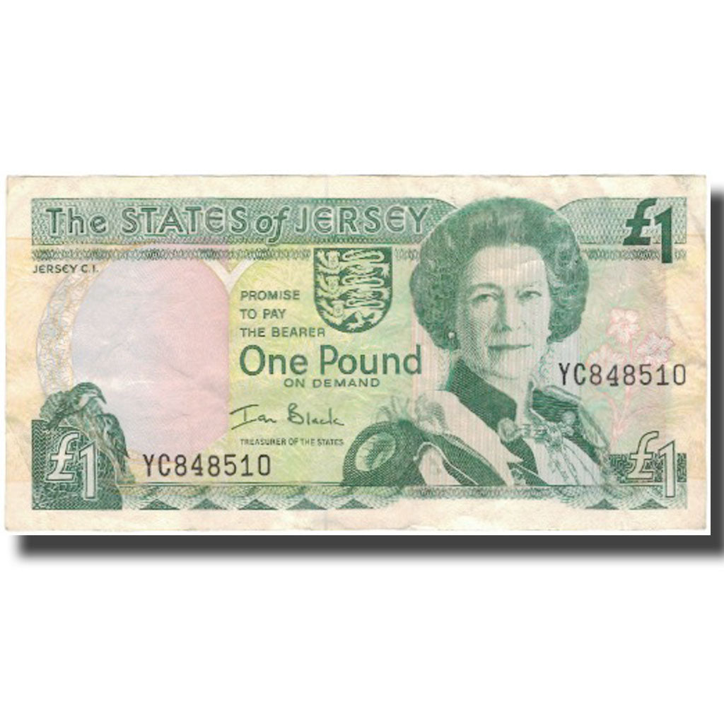 Banknote, Jersey, 1 Pound, KM:26a, AU(50-53)