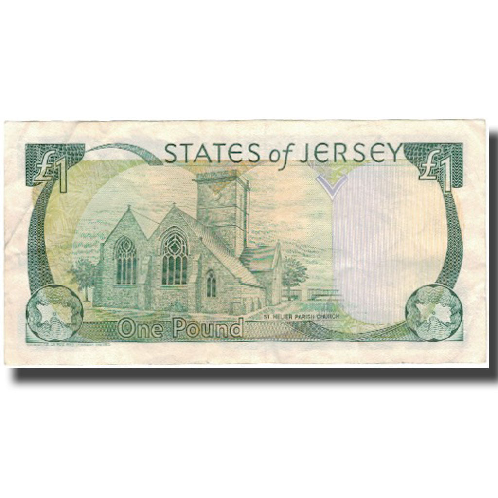 Banknote, Jersey, 1 Pound, KM:26a, AU(50-53)