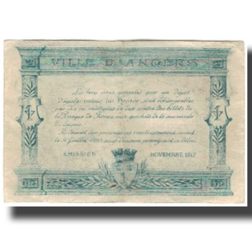 France, Angers, 25 Centimes, 1915, VF(30-35), Pirot:8-8