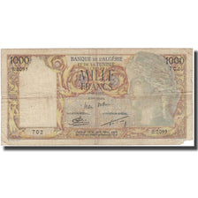 Billet, Algeria, 1000 Francs, 1957, 1957-09-05, KM:107b, B+