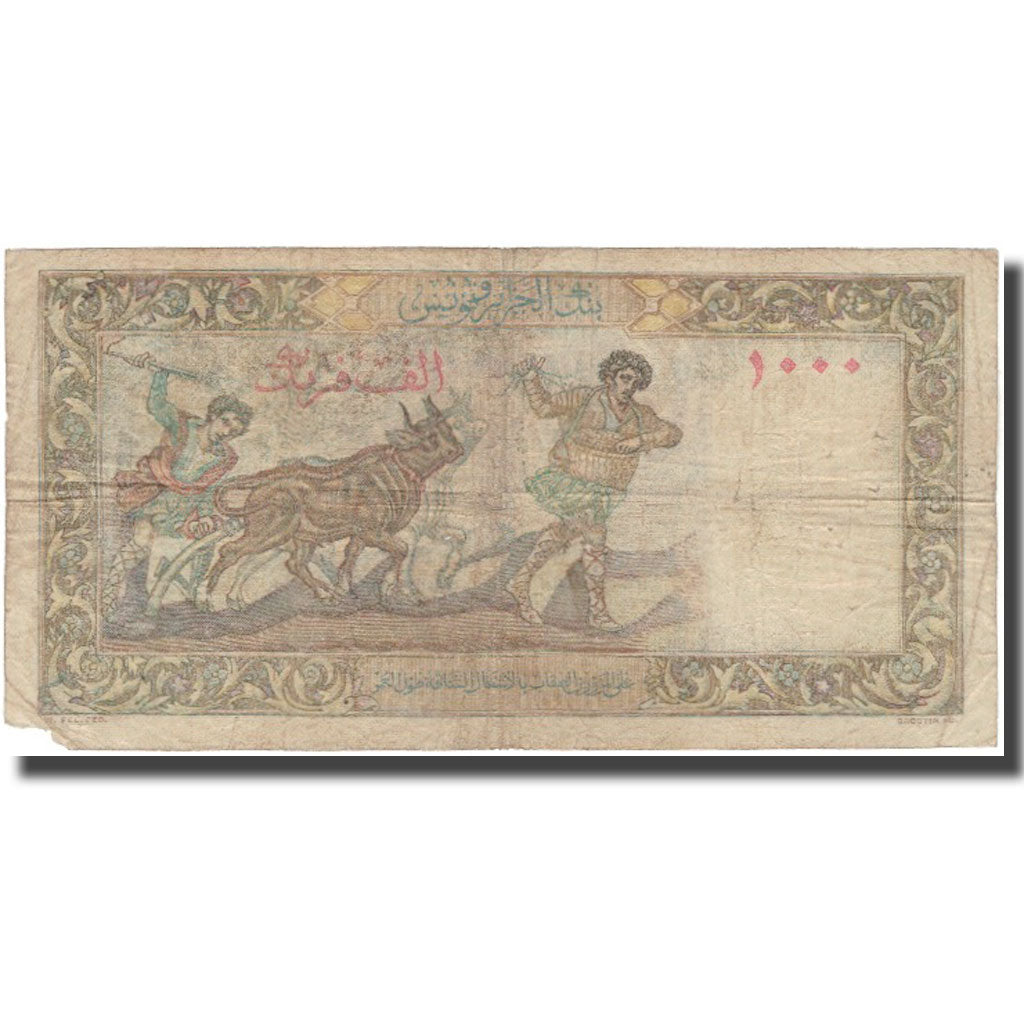 Billet, Algeria, 1000 Francs, 1957, 1957-09-05, KM:107b, B+