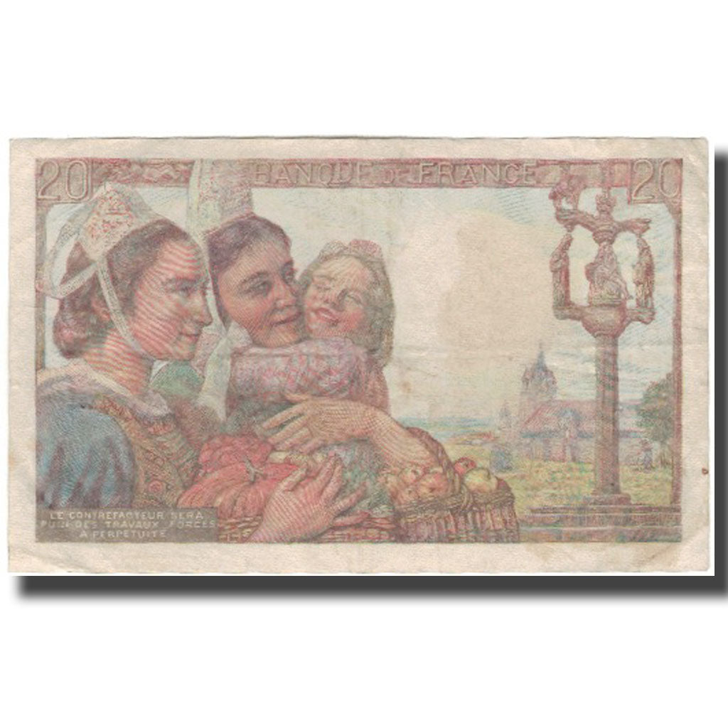 Frankreich, 20 Francs, Pêcheur, 1942, 1942-09-24, SS, Fayette:13.6, KM:100a