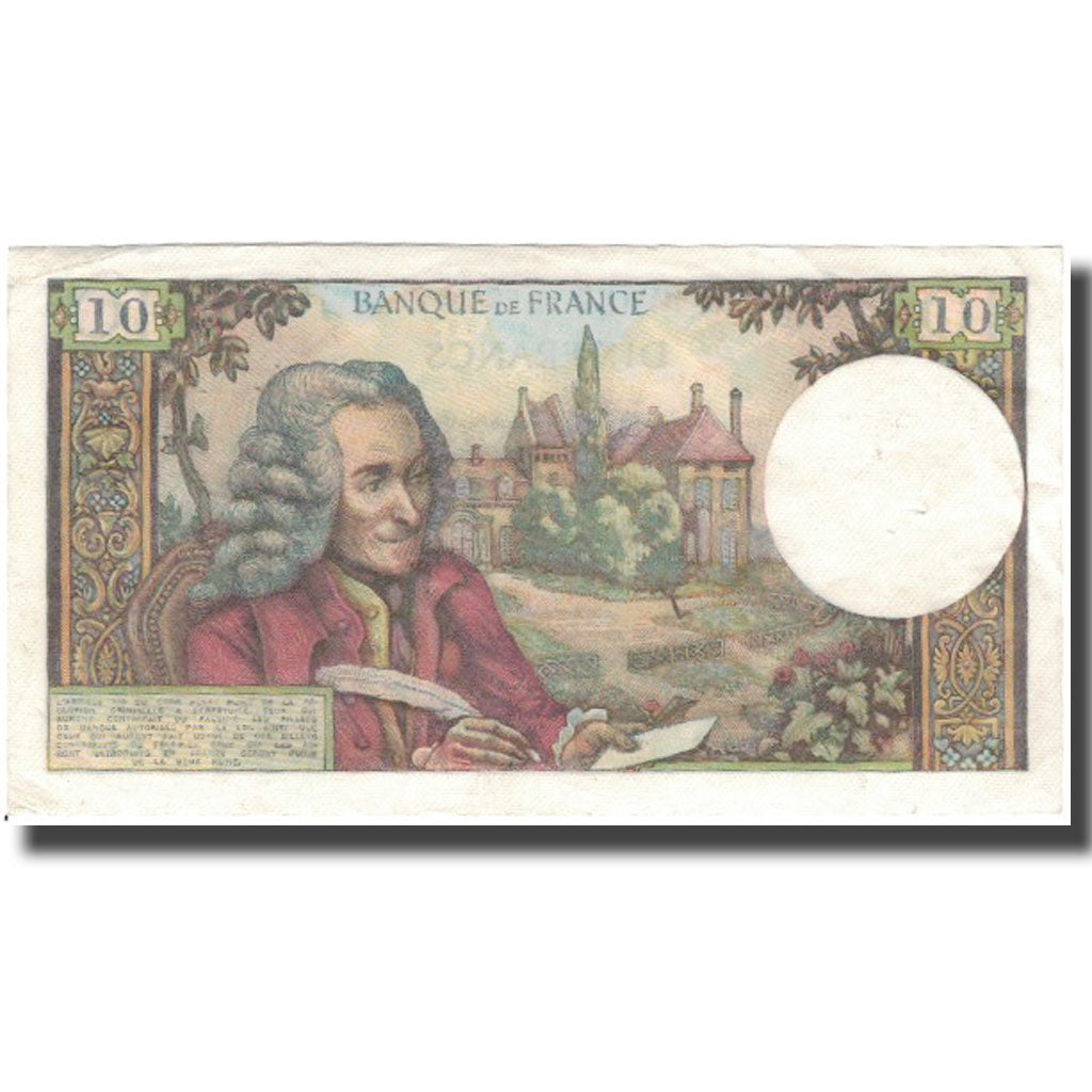 France, 10 Francs, Voltaire, 1970, 1970-09-03, AU(55-58), Fayette:62.46, KM:147c