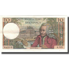 France, 10 Francs, Voltaire, 1973, 1973-01-04, AU(55-58), Fayette:62.53, KM:147d