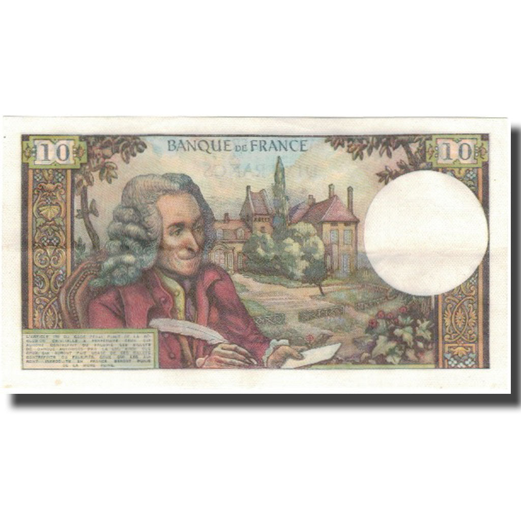 France, 10 Francs, Voltaire, 1973, 1973-01-04, AU(55-58), Fayette:62.53, KM:147d