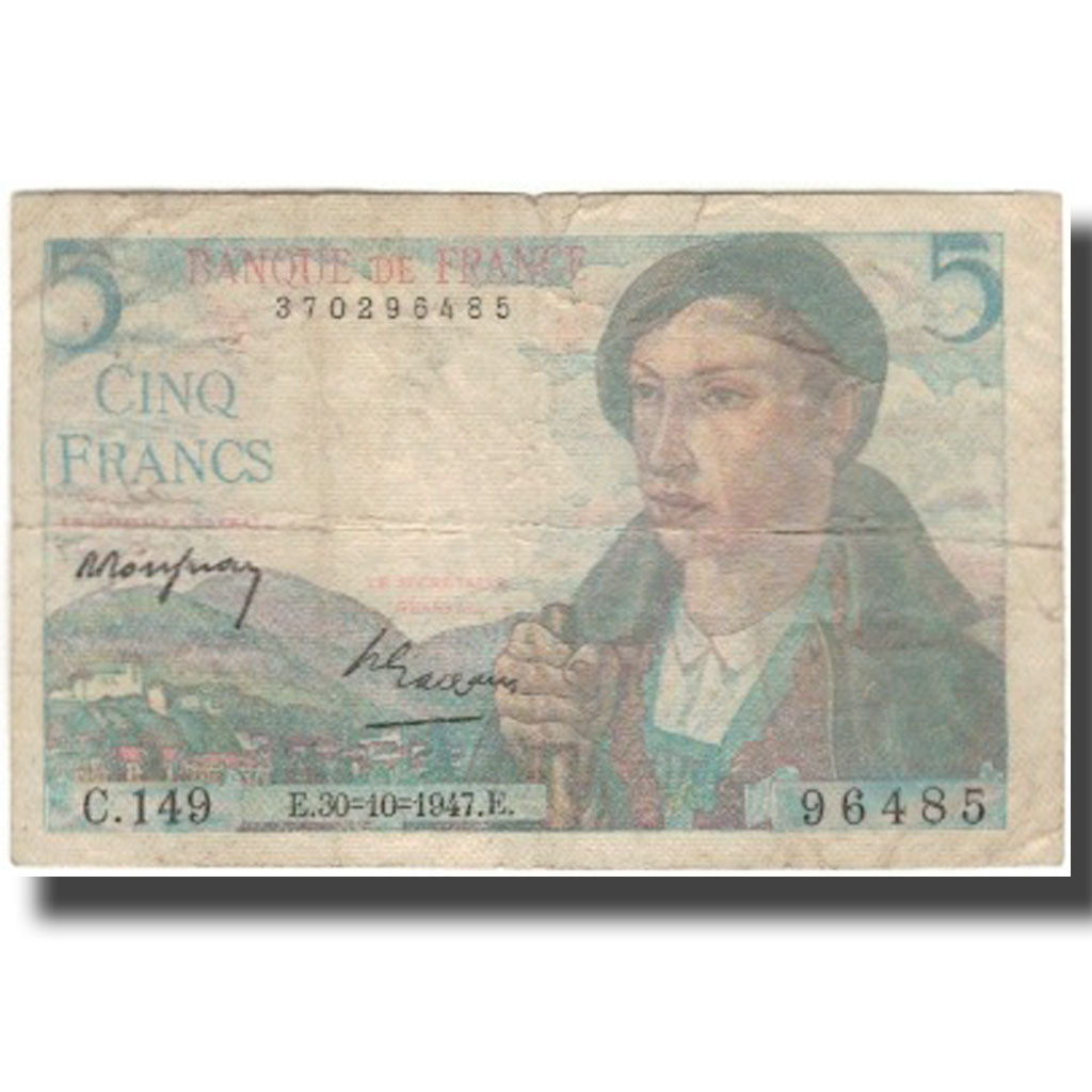 Frankreich, 5 Francs, Berger, 1947, 1947-10-30, S, Fayette:05.07, KM:98b