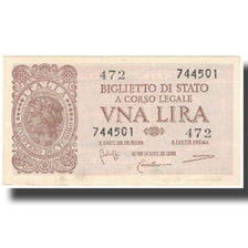 Banknot, Włochy, 1 Lira, 1944, 1944-11-23, KM:29b, AU(55-58)