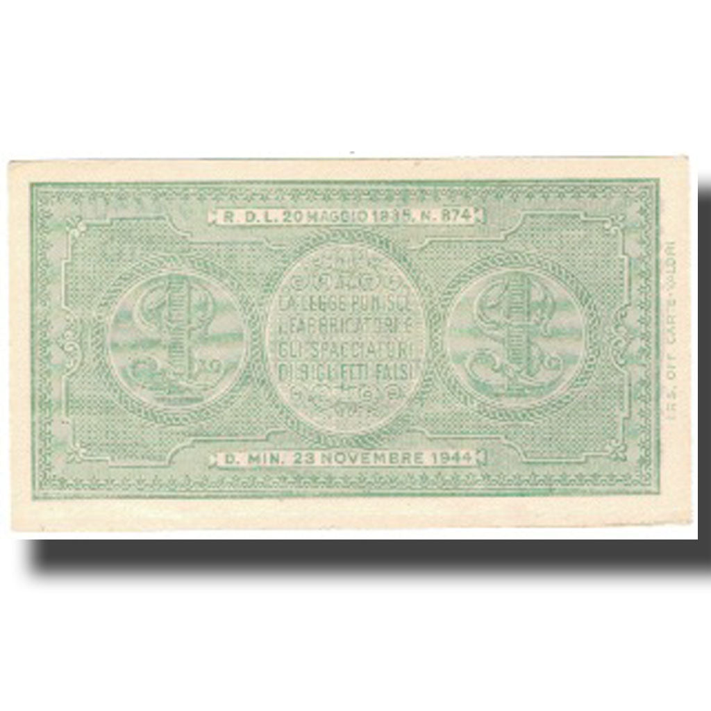 Banknote, Italy, 1 Lira, 1944, 1944-11-23, KM:29b, AU(55-58)