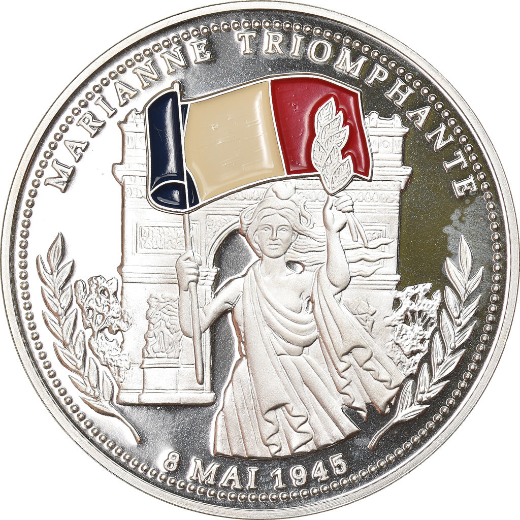 Francia, medalla, Seconde Guerre Mondiale, Marianne Triomphante, Politics