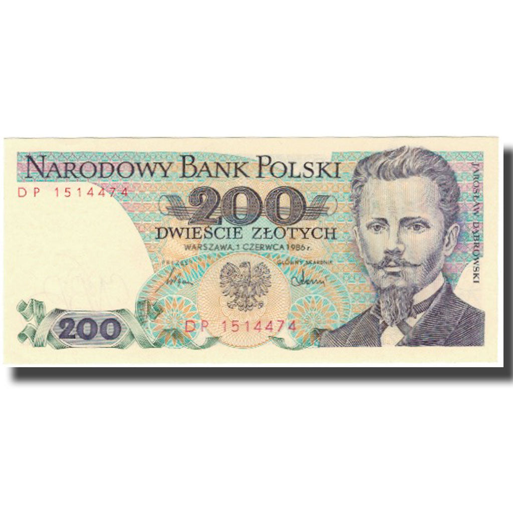 Geldschein, Polen, 200 Zlotych, 1986, 1986-06-01, KM:144c, UNZ