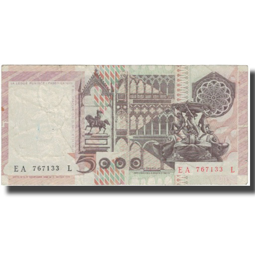 Banknote, Italy, 5000 Lire, 1979-1983, 1982-11-03, KM:105b, VF(20-25)
