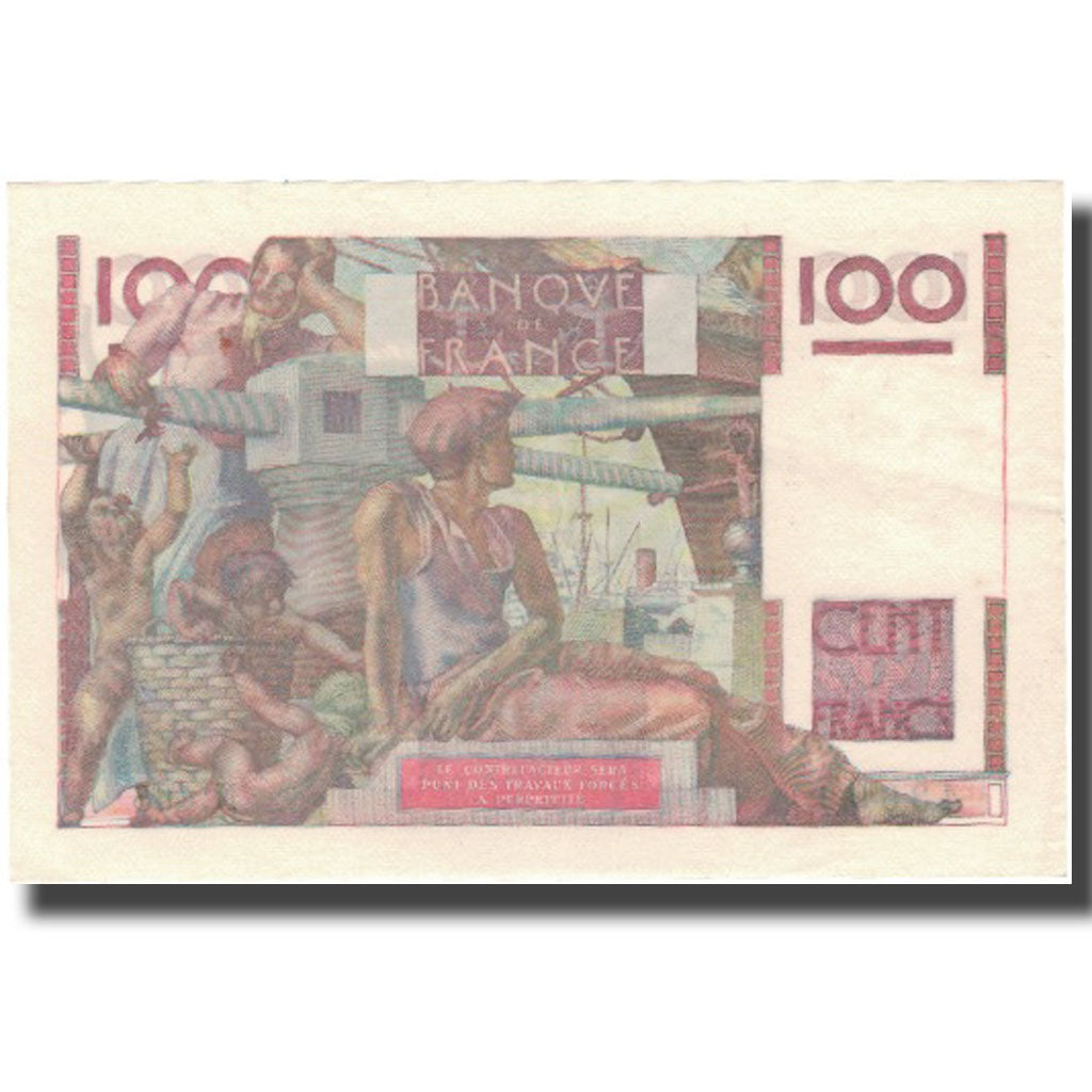 Francia, 100 Francs, Jeune Paysan, 1952, 1952-09-04, SPL, Fayette:28.33, KM:128d