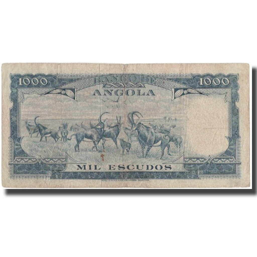 Biljet, Angola, 1000 Escudos, 1970, 1970-06-10, KM:98, TB+