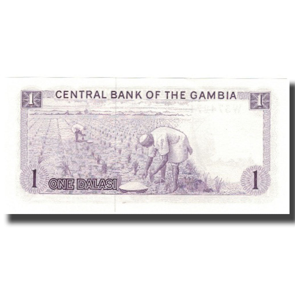 Biljet, Gambia, 1 Dalasi, KM:4g, NIEUW