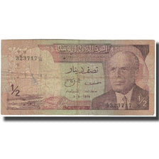 Banknote, Tunisia, 1/2 Dinar, 1972, 1972-08-03, KM:66a, VF(20-25)