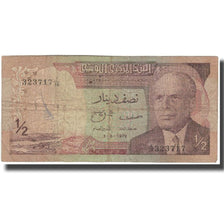 Banknot, Tunisia, 1/2 Dinar, 1972, 1972-08-03, KM:66a, VF(20-25)