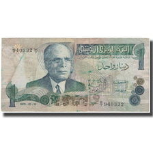 Banknote, Tunisia, 1 Dinar, 1973, 1973-10-15, KM:70, VF(20-25)