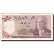 Banknote, Tunisia, 1 Dinar, 1980, 1980-10-15, KM:74, EF(40-45)