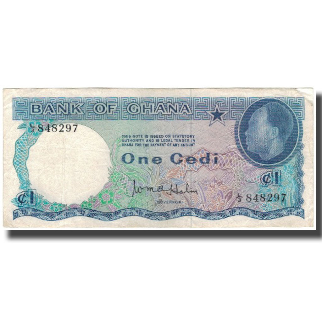 Billete, 1 Cedi, Ghana, KM:5a, BC+