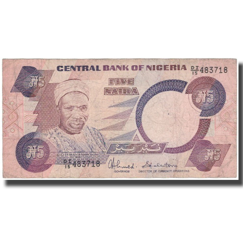 Geldschein, Nigeria, 5 Naira, KM:24b, S+