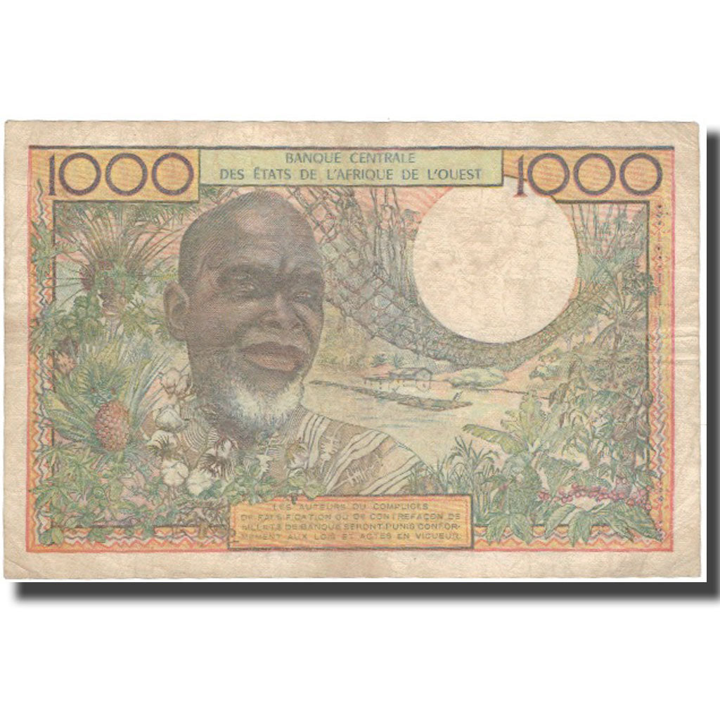 Banknote, West African States, 1000 Francs, KM:103Al, VF(30-35)