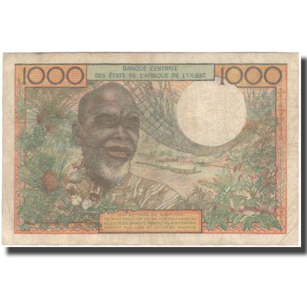 Billet, West African States, 1000 Francs, KM:103Al, TB+