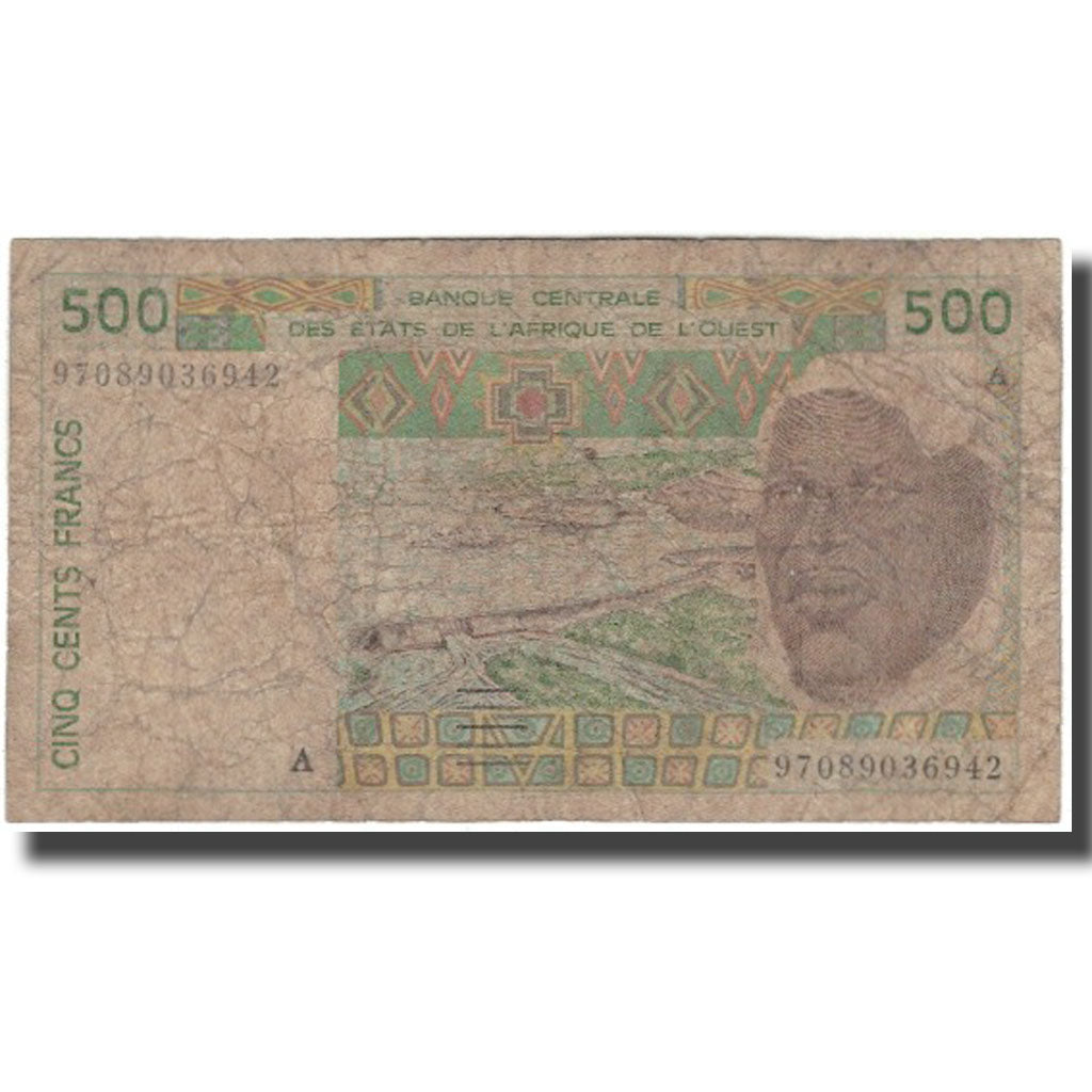 Banknote, West African States, 500 Francs, KM:110Ab, F(12-15)