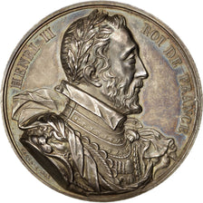 FRANCE, History, Henry II, Medal, 1836, AU(55-58), Caqué, Copper, 51, 73.00