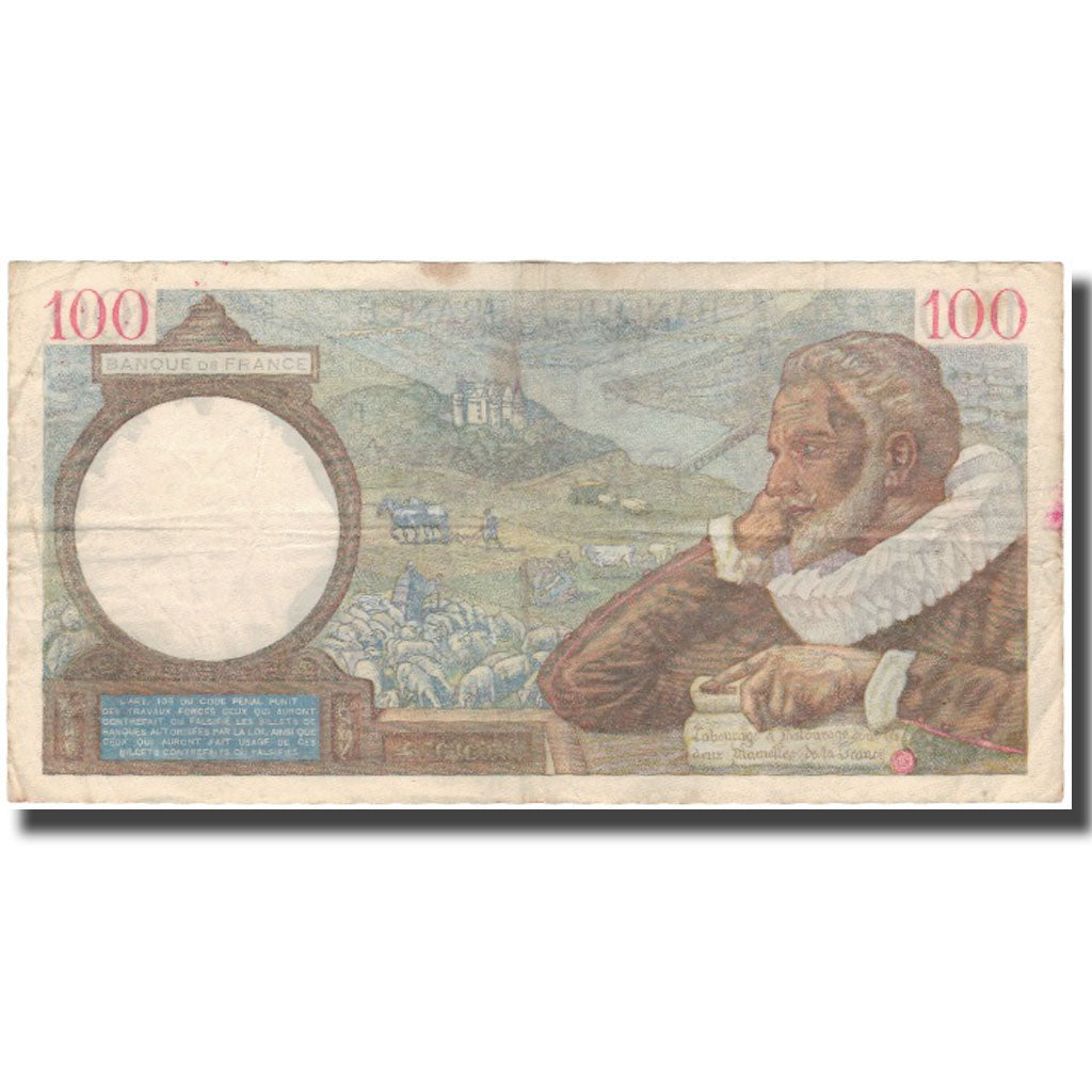 Francja, 100 Francs, Sully, 1939, 1939-10-12, VF(30-35), Fayette:26.10, KM:94