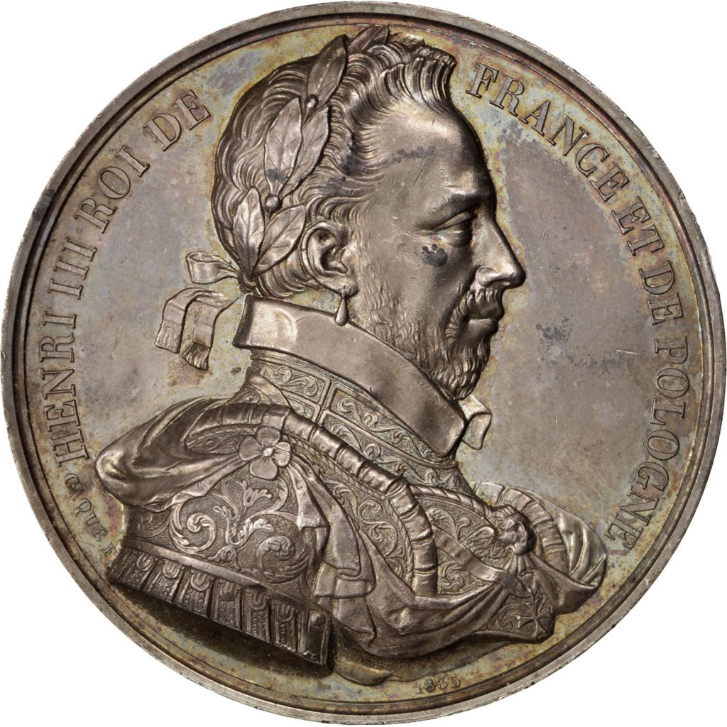 Francia, Medal, Henry III, History, 1835, Caqué, SPL-, Rame, 51