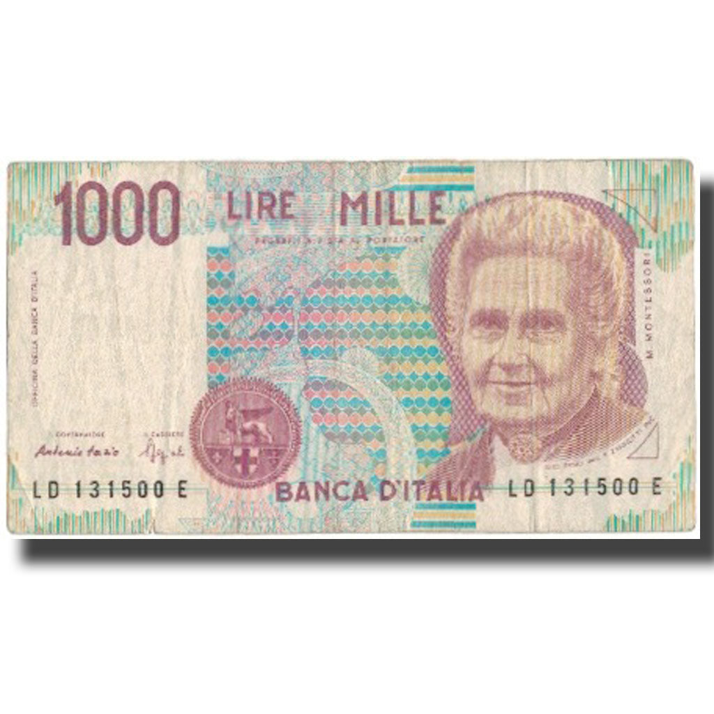 Geldschein, Italien, 1000 Lire, 1990, 1990-10-03, KM:114b, S+