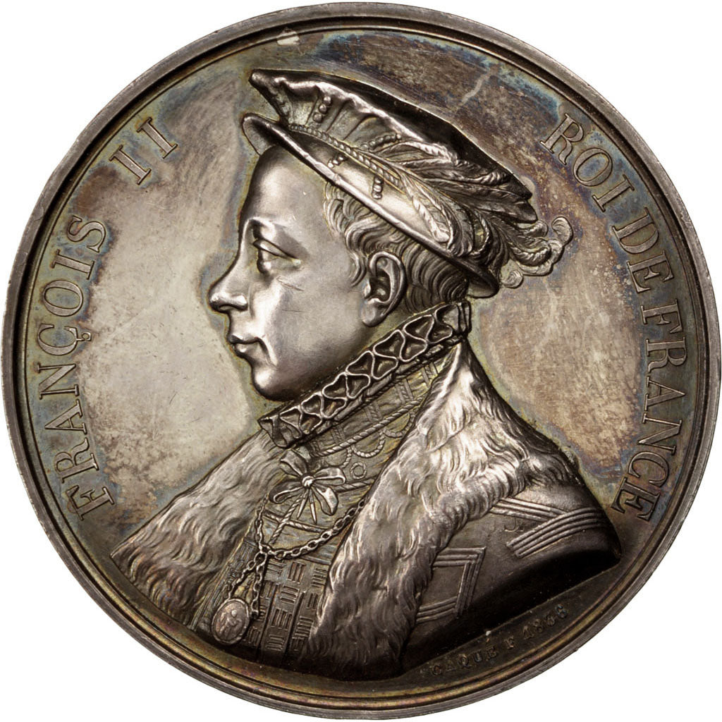 FRANCE, History, Francis II, Medal, 1836, AU(55-58), Caqué, Copper, 51, 72.80