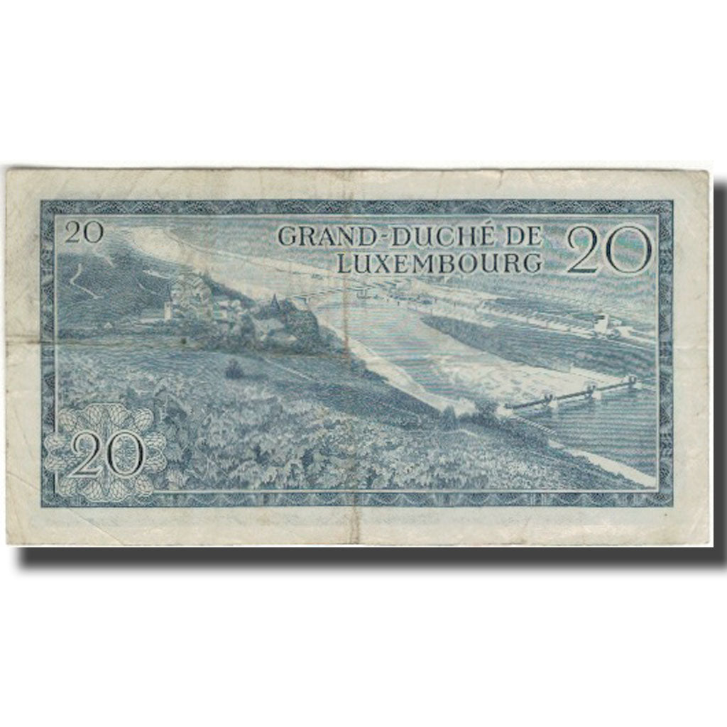 Banknote, Luxembourg, 20 Francs, 1966, 1966-03-07, KM:54a, VF(20-25)