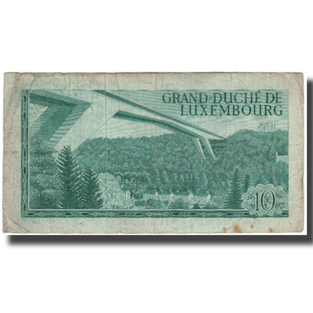 Banknote, Luxembourg, 10 Francs, 1967, 1967-03-20, KM:53a, VF(20-25)