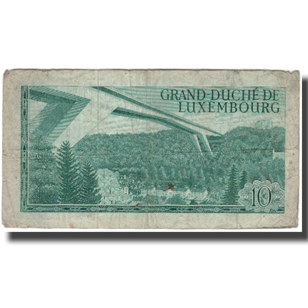 Banknote, Luxembourg, 10 Francs, 1967, 1967-03-20, KM:53a, VF(20-25)
